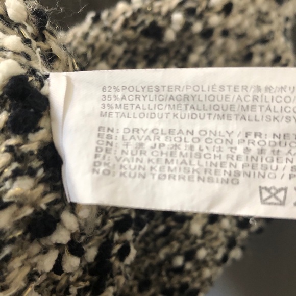 Moon River black tan white Metallic turtleneck Sweater size small - Picture 6 of 9